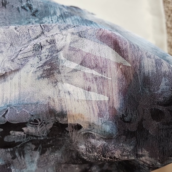 Chico’s Easywear Oriental Sheer Top sz 1 - Picture 4 of 6